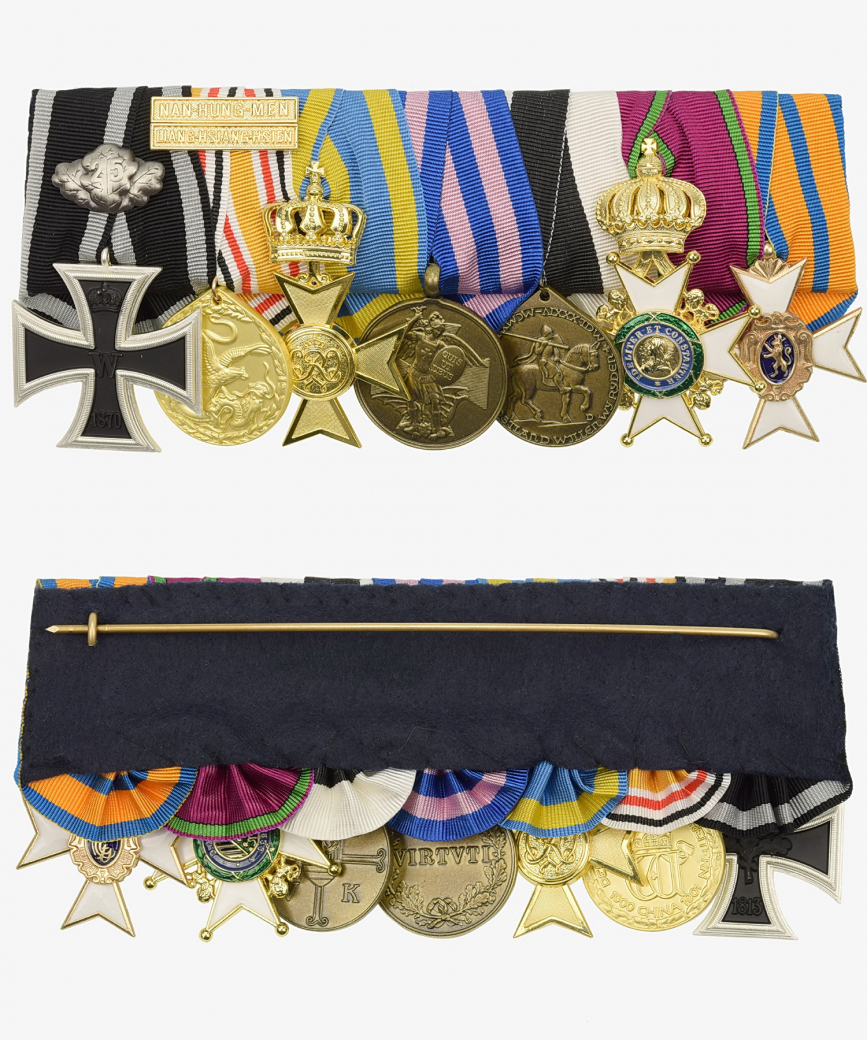 Medal Bar, EK1870, China Medal, Golden Cross of Merit, Saint Michael Medal, Freikorps